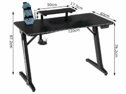 Bureau Gamer Table De Jeu Pour Gaming Surface En Fibre De Carbone Lumières Rvb Avec Porte-gobelet Crochet Pour Casque 20_0000335 5 Bureau Gamer Table De Jeu Pour Gaming Surface En Fibre De Carbone Lumières Rvb Avec Porte-gobelet Crochet Pour Casque 20_0000335 -mobilier de bureau Shop meuble bureau 8952827