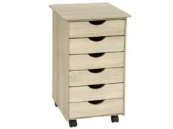 Caisson De Bureau Meuble En Bois Marron Chêne Clair 0508103