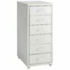 Caisson De Bureau 69 Cm Meuble En Métal 6 Tiroirs Gris Clair 08_0000394