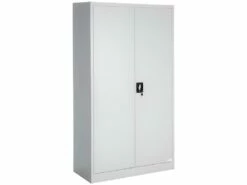 Armoire De Bureau Verrouillable Dotée De 4 étagères Meuble 5 Niveaux Gris 08_0000383 -mobilier de bureau Shop meuble bureau 8953051