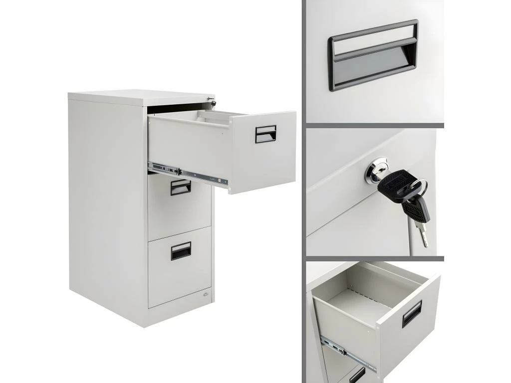 Armoire De Bureau Verrouillable étagère Meuble 3 Tiroirs Gris 08_0000375 2 Armoire De Bureau Verrouillable étagère Meuble 3 Tiroirs Gris 08_0000375 – Image 2