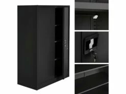 Armoire De Bureau Verrouillable Dotée De 3 étagères Meuble 4 Niveaux Noir 08_0000382 5 Armoire De Bureau Verrouillable Dotée De 3 étagères Meuble 4 Niveaux Noir 08_0000382 -mobilier de bureau Shop meuble bureau 8953215