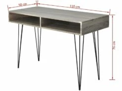 Bureau Table Meuble Travail Informatique Avec 2 Compartiments Gris 0502061/2 7 Bureau Table Meuble Travail Informatique Avec 2 Compartiments Gris 0502061/2 -mobilier de bureau Shop meuble bureau 8958545