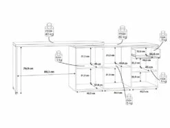 Bureau D'angle Rotatif 144 Cm à 232 Cm Décor Bois Et Blanc - ALKIRA 9 Bureau D'angle Rotatif 144 Cm à 232 Cm Décor Bois Et Blanc - ALKIRA -mobilier de bureau Shop meuble bureau 8958965