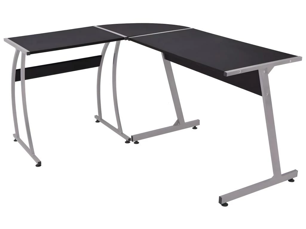 Bureau Table Meuble Travail Informatique De Coin En Forme De L Noir 0502081 1 Bureau Table Meuble Travail Informatique De Coin En Forme De L Noir 0502081