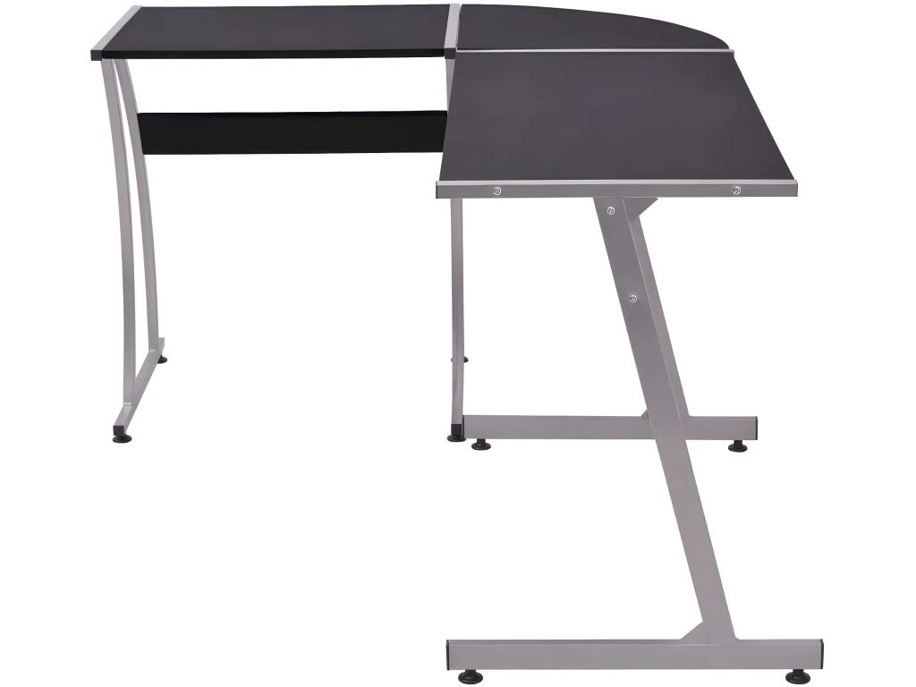 Bureau Table Meuble Travail Informatique De Coin En Forme De L Noir 0502081 2 Bureau Table Meuble Travail Informatique De Coin En Forme De L Noir 0502081 – Image 2