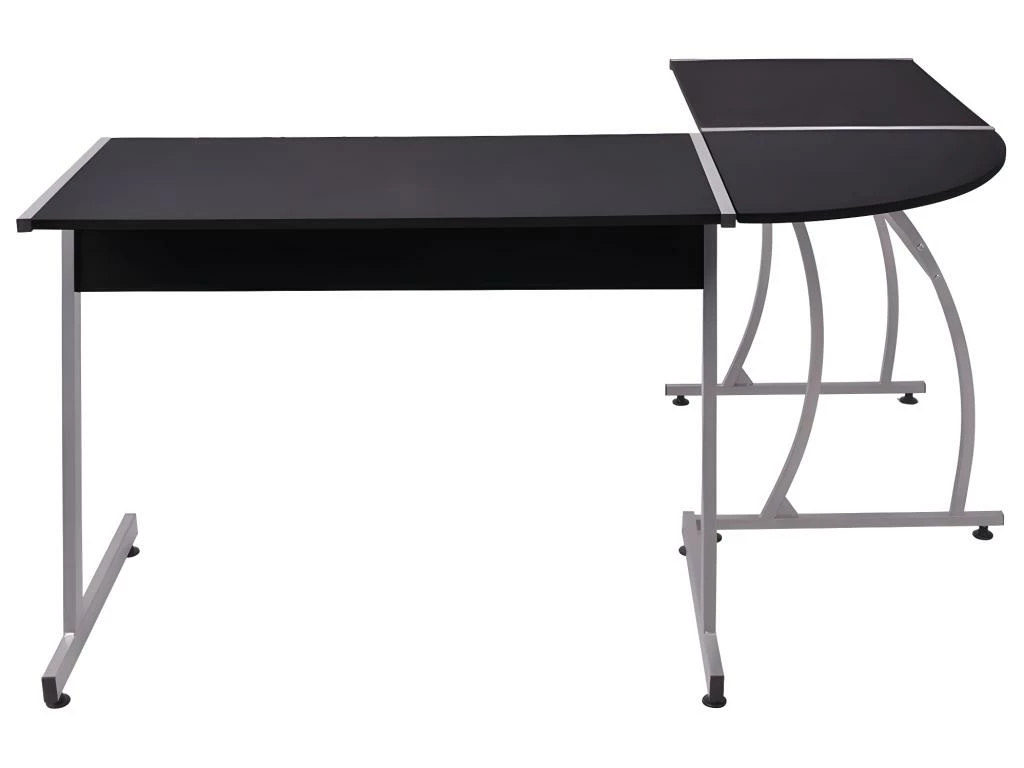 Bureau Table Meuble Travail Informatique De Coin En Forme De L Noir 0502081 3 Bureau Table Meuble Travail Informatique De Coin En Forme De L Noir 0502081 – Image 3