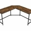 Bureau D Angle Table En Forme De L Pour Travailler Et Réviser Bureau à Domicile Gain D Espace Montage Facile Style Industriel 149 Cm Marron Noir Rustique 12_0001290