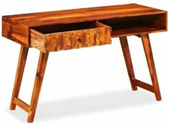 Bureau Table Meuble Travail Informatique D'écriture Bois Massif De Sesham 118 Cm 0502142 -mobilier de bureau Shop meuble bureau 8959333