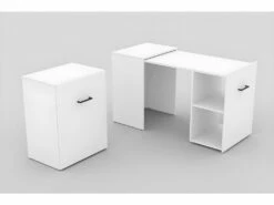 Bureau Pliable Spécial Petite Espace Collection FLIP Coloris Blanc.