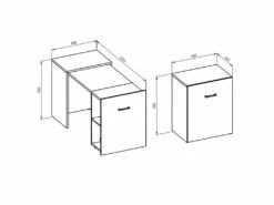 Bureau Pliable Spécial Petite Espace Collection FLIP Coloris Blanc. -mobilier de bureau Shop meuble bureau 8959507