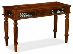 Bureau Table Meuble Travail Informatique Bois Massif De Sesham 120 Cm 0502135 -mobilier de bureau Shop meuble bureau 8959565