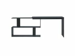 Bureau Gigogne Design Avec Partie étagère Bureau De Coin Extension Panneau De Particules Mélaminé 77 X 120 X 50 Cm Gris Foncé 03_0004708 -mobilier de bureau Shop meuble bureau 8959589