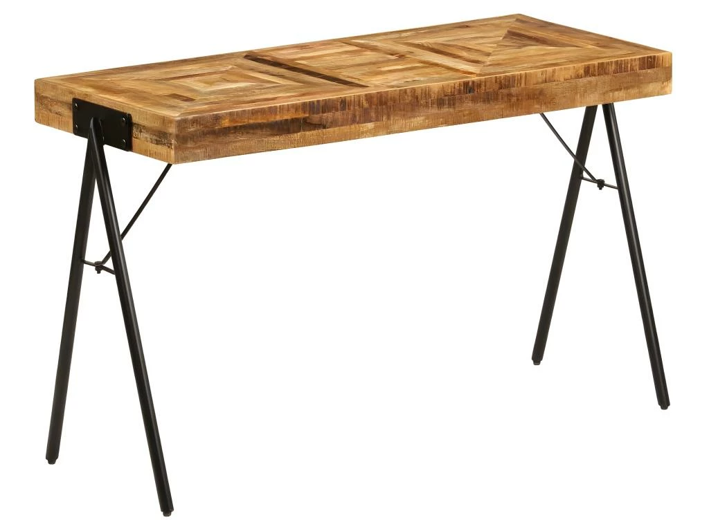 Bureau Table Meuble Travail Informatique Table à écrire Bois De Manguier Massif 118 Cm 0502085 2 Bureau Table Meuble Travail Informatique Table à écrire Bois De Manguier Massif 118 Cm 0502085 – Image 2