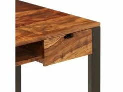 Bureau Table Meuble Travail Informatique 110 Cm Bois Solide Et Acier 0502086 -mobilier de bureau Shop meuble bureau 8959895