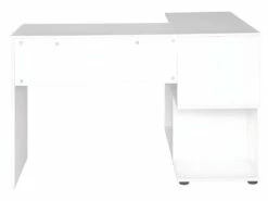 Bureau Adulte D'angle Avec étagères 100 Cm Blanc 19_0000549 -mobilier de bureau Shop meuble bureau 8959915