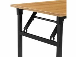 Table Pliante De Cuisine à Manger Hauteur Réglable Pour 4 Personnes 120 Cm Marron Et Noir 03_0004364 -mobilier de bureau Shop meuble bureau 8960063