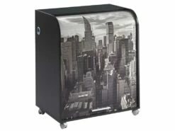 Bureau Informatique Noir à Roulettes - Coloris: New York 500