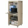 Armoire Informatique Mobile Chêne - Coloris: Chêne Naturel