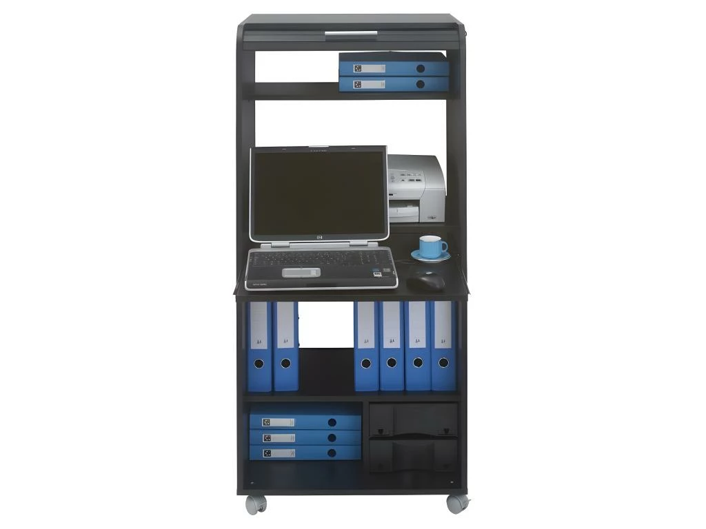 Armoire Informatique Mobile Noire 2 Tiroirs 5 Niches - Coloris: Drapeau Suisse 650 2 Armoire Informatique Mobile Noire 2 Tiroirs 5 Niches - Coloris: Drapeau Suisse 650 – Image 2