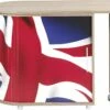 Bureau Chêne Table Pivotante Et Rangement - Coloris: Drapeau Anglais 701