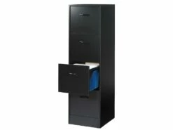 Classeur 4 Tiroirs 100 Dossiers Suspendus - Coloris: Noir