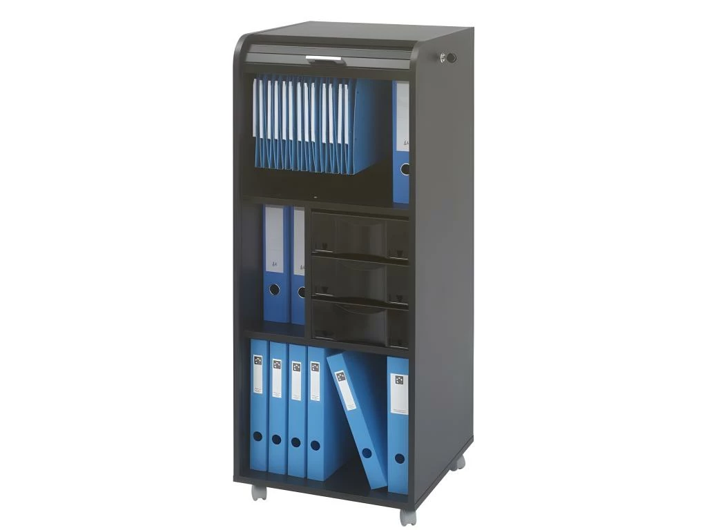 Caisson De Bureau Mobile Noir 108 Cm - Coloris: Liberté 505 2 Caisson De Bureau Mobile Noir 108 Cm - Coloris: Liberté 505 – Image 2