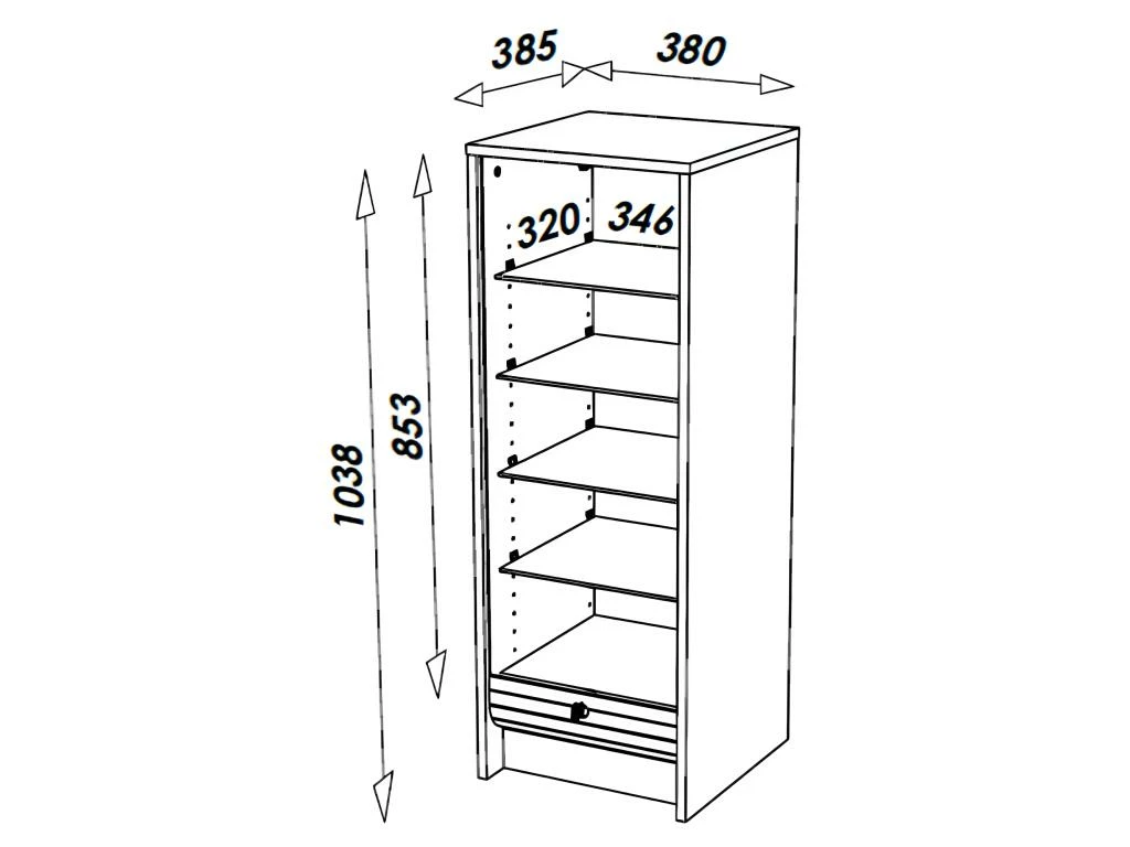 Classeur à Rideau Blanc 104 Cm - Coloris: Phare Breton 562 4 Classeur à Rideau Blanc 104 Cm - Coloris: Phare Breton 562 – Image 4