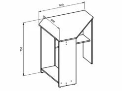 Bureau D'angle Design Collection KARO Coloris Noir. -mobilier de bureau Shop meuble bureau 9256387