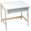 Bureau Enfant En Bois Blanc Et Naturel H 52 Cm