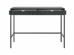 Bureau Console 2 Tiroirs Rava Noir -mobilier de bureau Shop meuble bureau 9548415