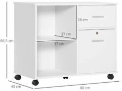 Support D'imprimante Organiseur Bureau Caisson Avec 2 Tiroirs Dont 1 Verrouillable Avec Clé 2 Niches Grand Plateau Dim 80L X 40l X 66,5H Cm Blanc 7 Support D'imprimante Organiseur Bureau Caisson Avec 2 Tiroirs Dont 1 Verrouillable Avec Clé 2 Niches Grand Plateau Dim 80L X 40l X 66,5H Cm Blanc -mobilier de bureau Shop meuble bureau 9550549