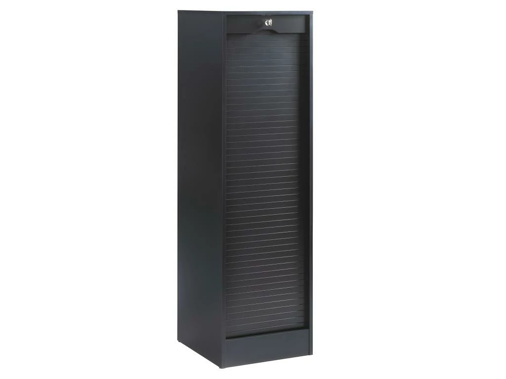 Classeur à Rideau 140 Cm Largeur 41 Cm 8 Tablettes - Coloris: Noir 2 Classeur à Rideau 140 Cm Largeur 41 Cm 8 Tablettes - Coloris: Noir – Image 2