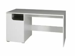 Bureau Droit Moderne RICCO. Idéal Pour Une Chambre Enfant Ou Ado. Coloris Blanc