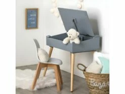 Bureau D'écolier Gris Pupitre En Bois H 62.4 Cm -mobilier de bureau Shop meuble bureau 9555633