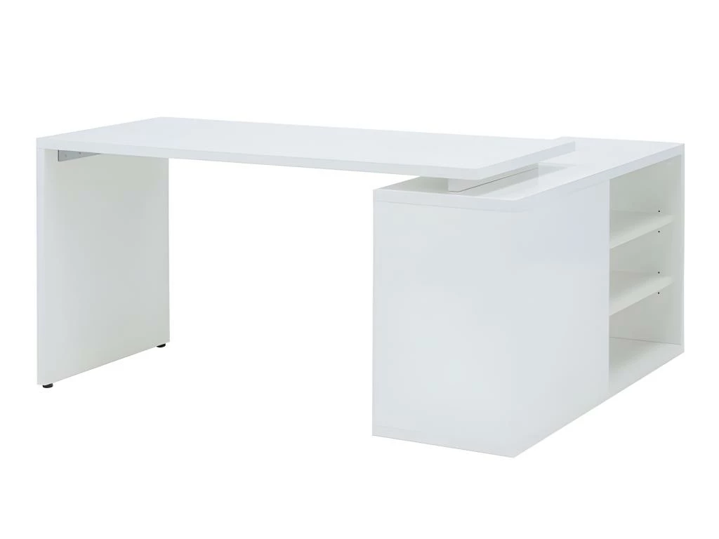 Bureau D'angle Réversible 140 Cm Blanc - SNOW 3 Bureau D'angle Réversible 140 Cm Blanc - SNOW – Image 3