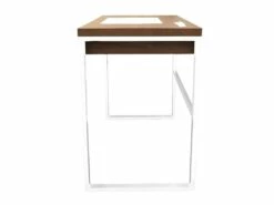 CALEB - Bureau Plateau Effet Bois Et Piètement Blanc 8 CALEB - Bureau Plateau Effet Bois Et Piètement Blanc -mobilier de bureau Shop meuble bureau 9556989