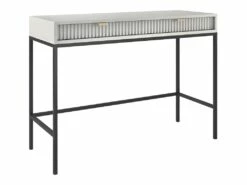 Bureau Console 2 Tiroirs Rava Gris