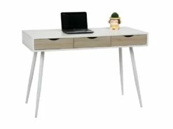 Bureau FLORIDA Scandinave 3 Tiroirs Coloris Blanc