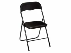Chaise Pliante Noire - Basic 39x39x43
