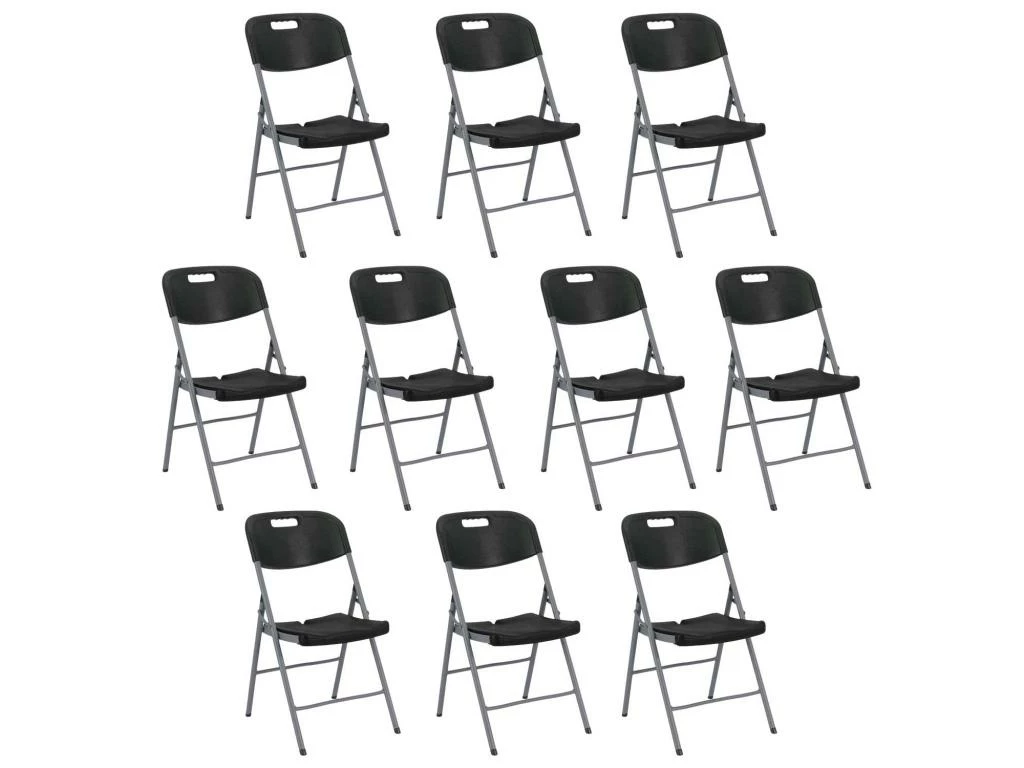 Pack 10 Chaises Pliantes Avec Poignée 47x58x87cm 7house 1 Pack 10 Chaises Pliantes Avec Poignée 47x58x87cm 7house