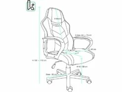 KAYELLES Fauteuil Gamer Racing Basculant FLIP (noir Gris) -mobilier de bureau Shop siege de bureau 10041359