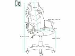 KAYELLES Fauteuil Gamer Hauteur Réglable Et Basculant SENA (noir Gris) 9 KAYELLES Fauteuil Gamer Hauteur Réglable Et Basculant SENA (noir Gris) -mobilier de bureau Shop siege de bureau 10041397