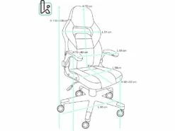 KAYELLES Fauteuil Gamer Basculant Pivotant BAJA (Noir-Rouge) -mobilier de bureau Shop siege de bureau 10041487