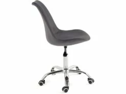 KAYELLES Chaise De Bureau à Roulettes Réglable Design LEO (velours-gris) 8 KAYELLES Chaise De Bureau à Roulettes Réglable Design LEO (velours-gris) -mobilier de bureau Shop siege de bureau 10043811