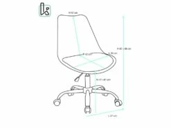 KAYELLES Chaise De Bureau à Roulettes Réglable Design LEO (velours-gris) 9 KAYELLES Chaise De Bureau à Roulettes Réglable Design LEO (velours-gris) -mobilier de bureau Shop siege de bureau 10043813