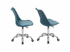 Chaise De Bureau Réglable En Hauteur Bleue ANNE - HAPPY GARDEN -mobilier de bureau Shop siege de bureau 10043879