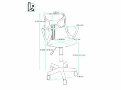 Chaise De Bureau Ergonomique Junior LAB (Bleu) 9 Chaise De Bureau Ergonomique Junior LAB (Bleu) -mobilier de bureau Shop siege de bureau 10043893