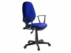 Fauteuil De Bureau Bleu Réglable Et Inclinable Avec Roulettes - DESK