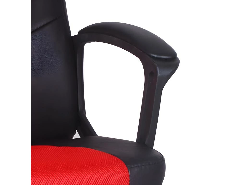 Fauteuil Gaming Rouge Et Noir En Simili Avec Assise Réglable - GLITCH 3 Fauteuil Gaming Rouge Et Noir En Simili Avec Assise Réglable - GLITCH – Image 3